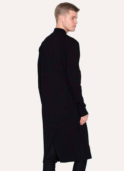 Zip Front Long Sweatshirt Coat