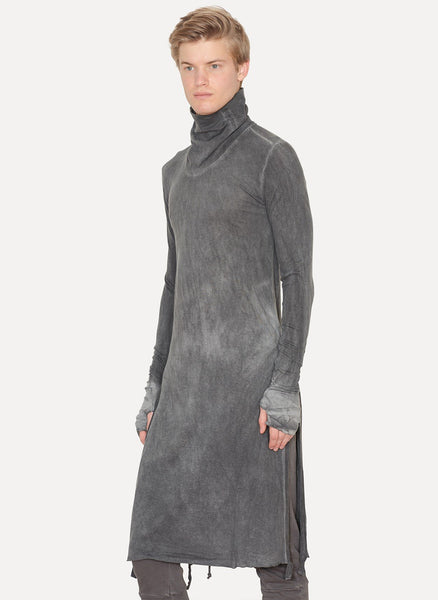 Cold Black Cotton Cashmere Tunic