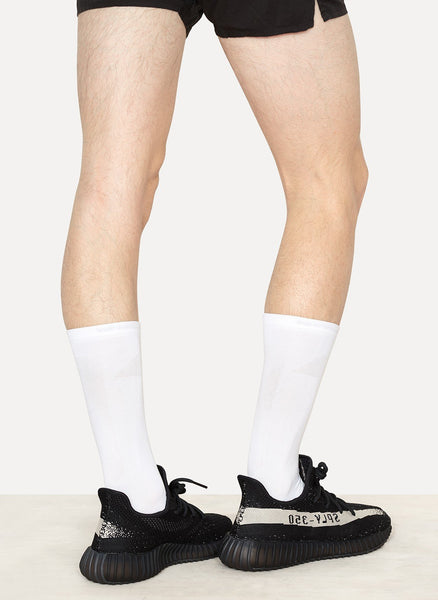 11 White Soft Air Mesh Long Socks