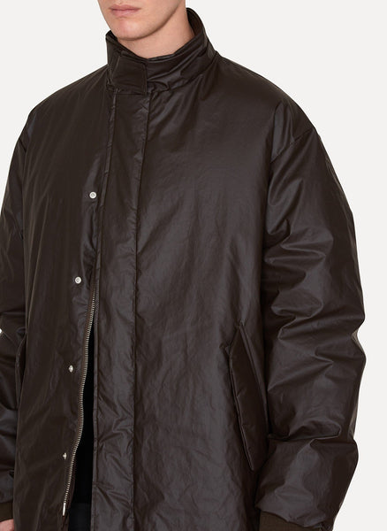 Onyx Shade Wax Cotton Down Fill Parka