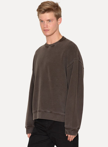 Onyx Earth Rib Crewneck