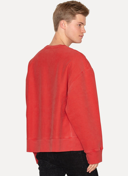 Fluoro Red Crewneck Sweatshirt