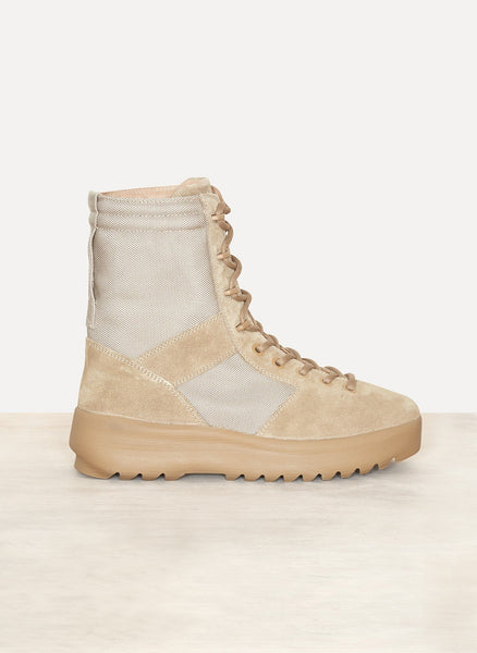 Rock Calfskin Suede and Nylon Mens Military Boot
