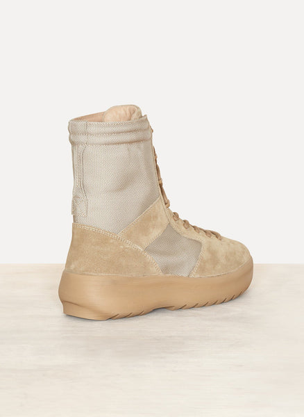 Rock Calfskin Suede and Nylon Mens Military Boot