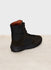 Onyx Shade Calfskin Suede and Nylon Mens Military Boot