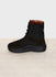 Onyx Shade Calfskin Suede and Nylon Mens Military Boot