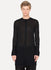 Long Sleeve Collarless Side Split Shirt