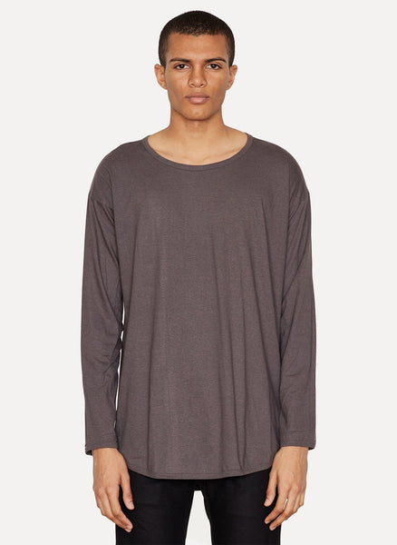 Dark Taupe Cotton Linen T-Shirt