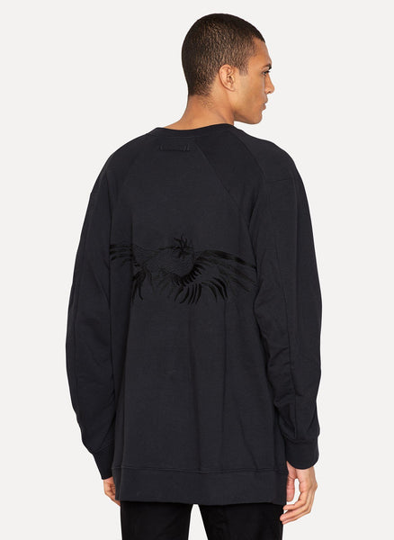 Off Black Cotton Sweater Rodgers Embroidery