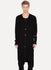 Cotton Cashmere Long Knit Cardigan Taureg Black Print Love