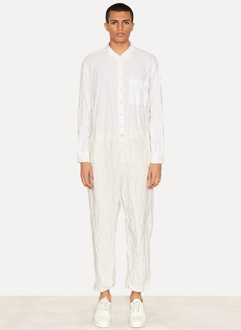 White Natural Paper Cotton Overall