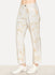 Ecru White Ramie Unisex Wide Pants