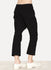 Black Cotton Cropped Pants