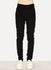 Black Cotton Moleskin Spiral Slim Pant