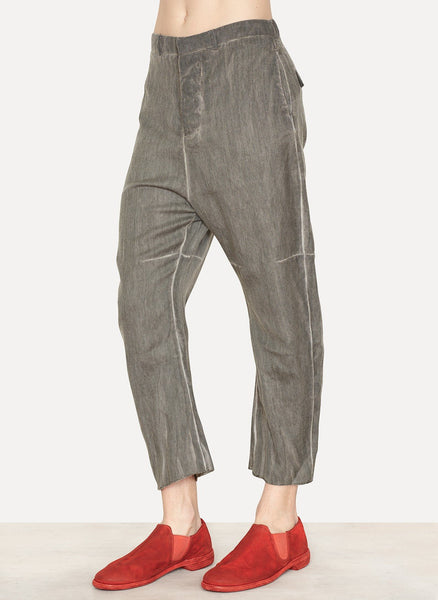 Never Green Viscose Wool Angora Cropped Trousers