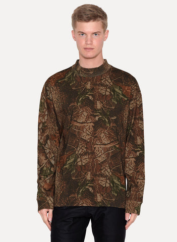 Brown Camouflage Print Moto Long Sleeve