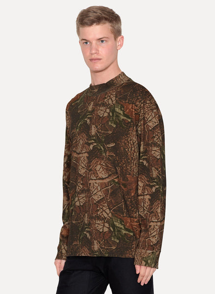 Brown Camouflage Print Moto Long Sleeve