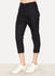 Black Cotton Cropped Slim Pant