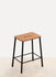 Matte Black Oak Adam Stool