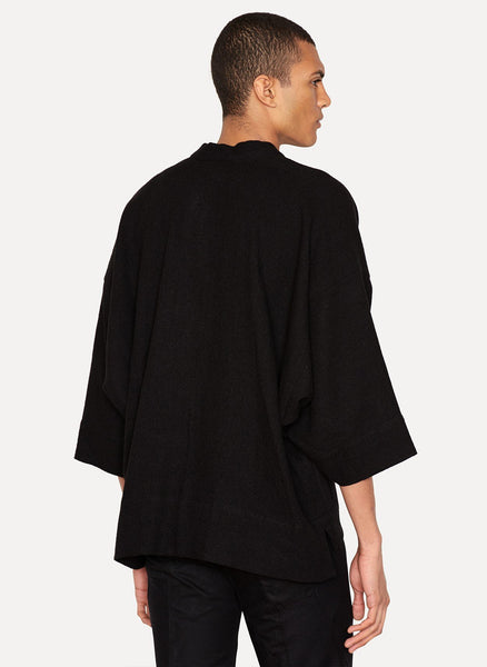 Deep Black Jutte Kimono Jacket