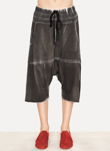 Resin Black Linen Sweat Over Short