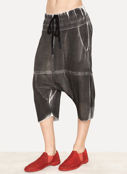 Resin Black Linen Sweat Over Short