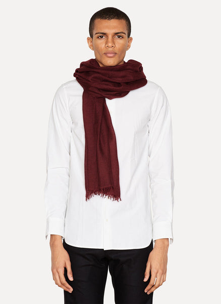 Burgundy Cashmere Silk Scarf New Lolly