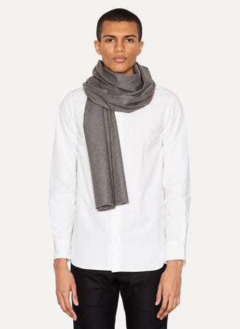 Grey Wool Cashmere Scarf Home