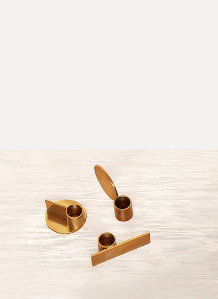 Brass Fundament Candle Holders