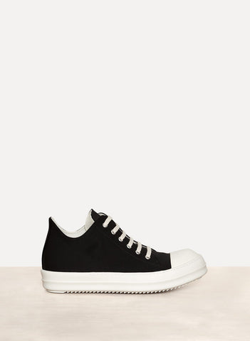 Black Nylon Twill Low Sneaks