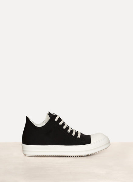 Black Nylon Twill Low Sneaks