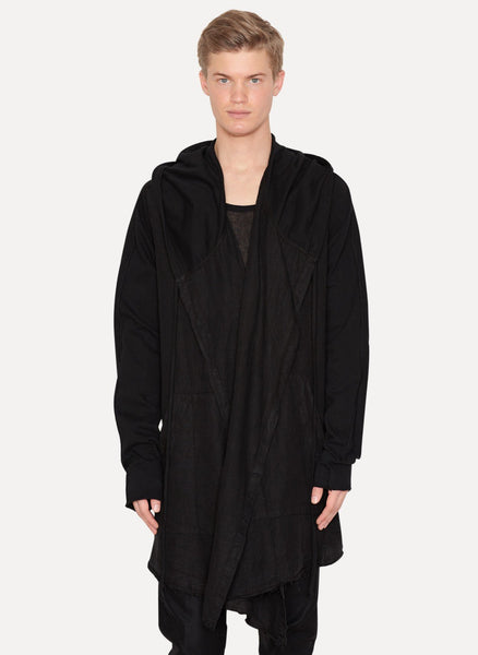 Linen Hooded Cardigan