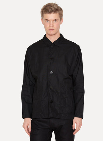 Black Cotton Workwear Jacket