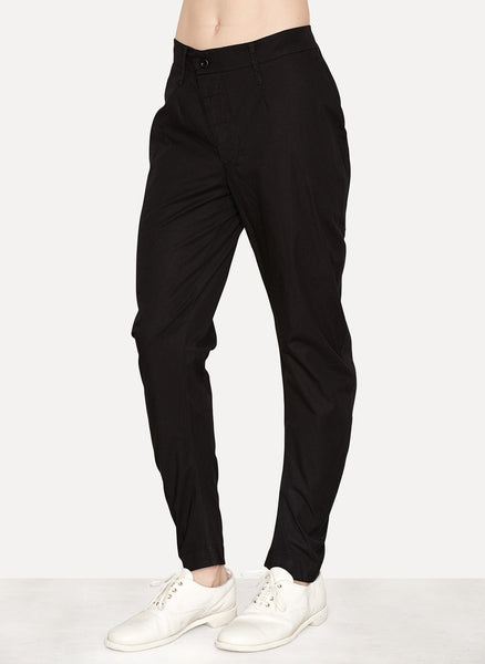 Cotton Poplin Diagonal Fly Pant