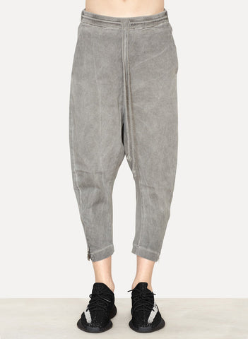 Dark Khaki Cotton Twill Tailored Back Pant
