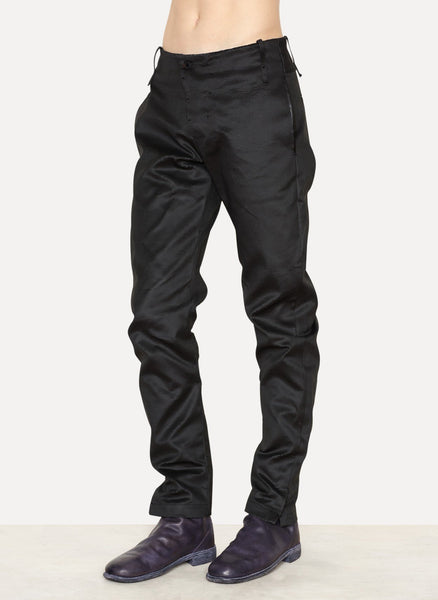 Slate Crushed Resin Slim Askew Pant