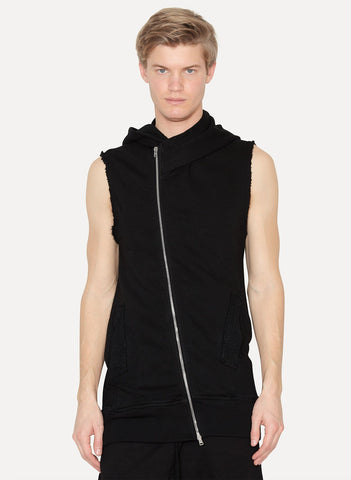 Black French Terry Sleeveless Sweatshirt