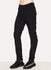 Black Cotton Stretch Spiral Slim Pant