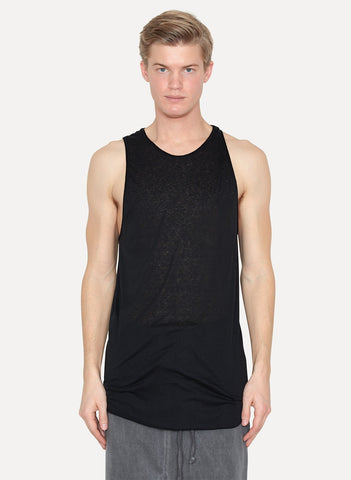 Viscose Silk Basic Rounded Tank Top