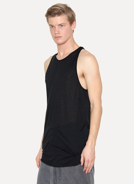 Viscose Silk Basic Rounded Tank Top