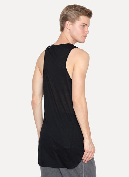Viscose Silk Basic Rounded Tank Top