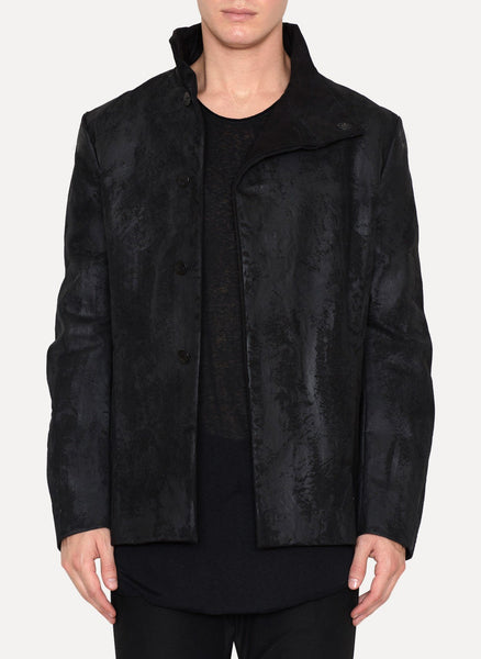 Black Resinated Cotton Jacket