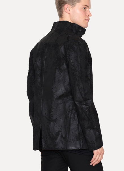 Black Resinated Cotton Jacket