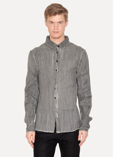 Cold Black Wool Metal Shirt
