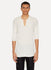 Off White Cotton Silk Wool Short Sleeved Tunic Shirt