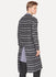 Linen Cotton Charcoal Stripe Stripe Shark Notch Trench