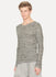 Grey White Linen Cotton Knit Pullover