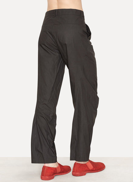 Patrol Black Coated Cotton Trouser