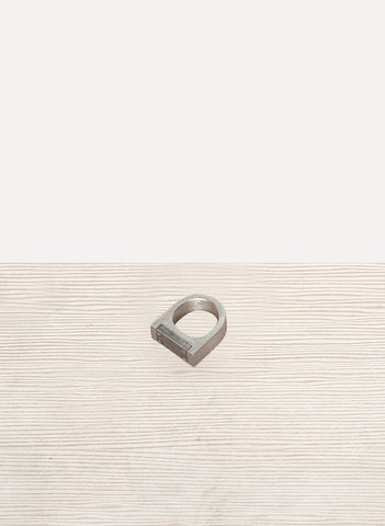 Matte Sterling Plate Ring Single