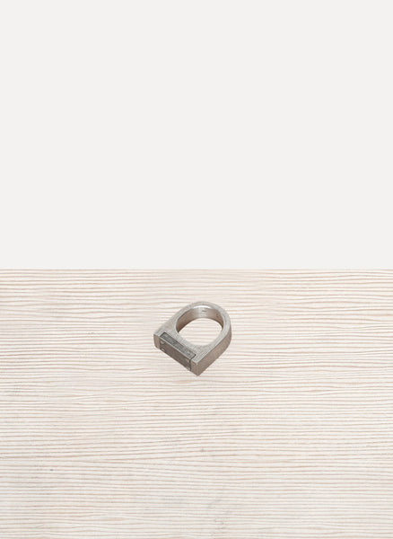 Matte Sterling Plate Ring Single